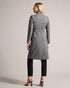 ROSEANE-Outerwear-Wrap yourself in elegance and warmth with the exquisite ROSEANE. Made from 100% wool with a herringbone texture, this coat exudes timeless style. Metal edge details refine the look for everyday wear. Wrap coat 100% wool Belted waist Button fastening Metal hardware tipping Pockets Herringbone texture Midi length- Ted Baker Romania